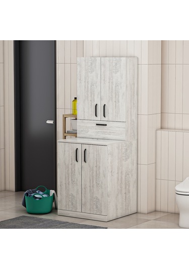 Palmiro Çamaşır Makinesi Dolap Takımı-Cristal