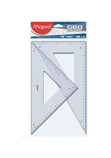 Maped 895001 Geometrik Gönye Seti 2'li 45° + 60° 32 cm