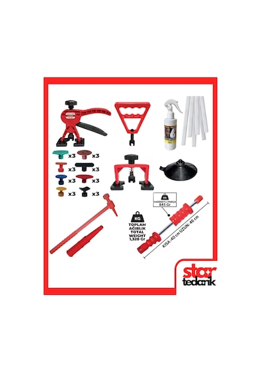 Pdr Boyasız Göçük Düzeltme Seti 38 Parça Özel Seri