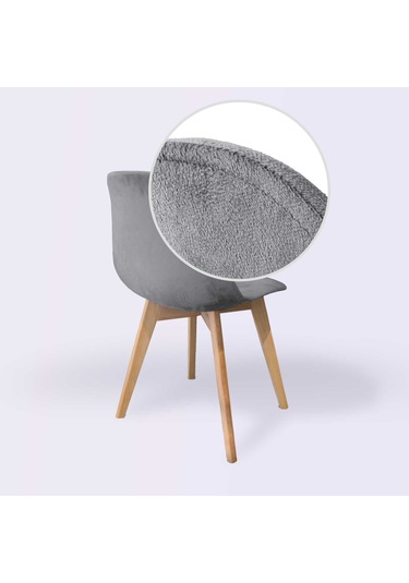 Woodesk Dallas Ağaç Ayaklı, Gri Renk Sandalye Snd3023-grı