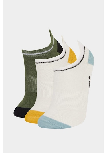 DeFacto Erkek Çocuk 3'lü Pamuklu Patik Çorap E5503A8NSWT1