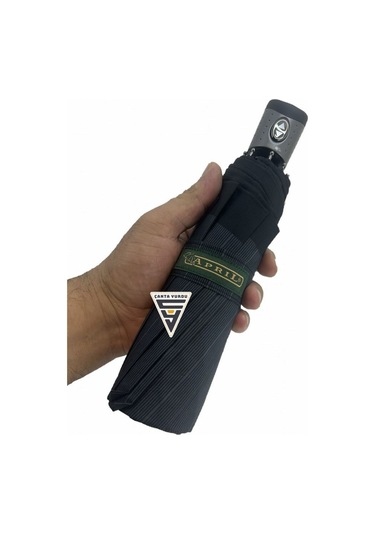 April A-216g A6 Su Geçirmez 10 Telli Tam Otomatik Şemsiye Siyah