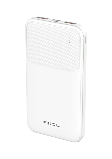 Acl Pw-99 10000mah Powerbank Beyaz Led Göstergeli, Çift Usb & Type-c Çıkışlı, Akıllı Güvenlik Sist BEYAZ