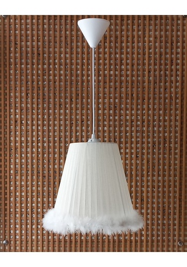 N-47 Krem Organze Yatak Odası Çocuk Ve Bebek Odası Avize Pembe Krem