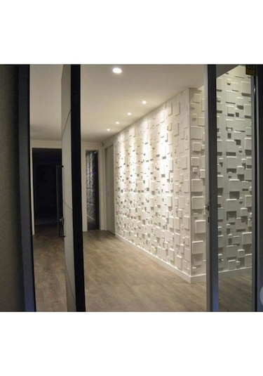 3 Boyutlu Boyanabilir Pvc Duvar Paneli İdea 50-50 Cm 4 Adet-1 Metrekare
