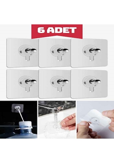 6 Adet Süper Güçlü Çerçeve Askısı Pin Delgisiz Vidalı Tırnak Kanc