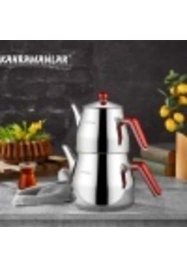 Kah D-217 Prizma Orta Boy Çaydanlık Gri