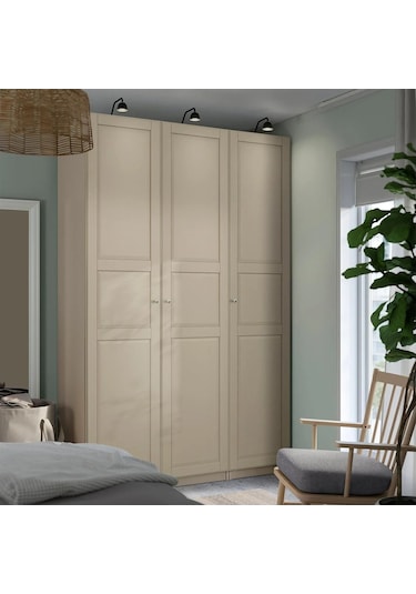 Ikea Gri Geniş Kapaklı Gardırop 150x60x236 Cm