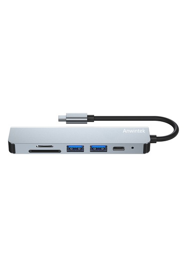 Ximistore9 Type-c Genişletme Dizüstü, 4k Hdmı, Sd/tf Kart Okuyucu, Usb 3.0/2.0, 87w Pd Şarj, Gri Renk