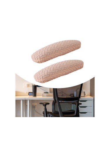 Suntek 2 Adet Ofis Koltuğu Kol Dayama Kılıfları Bej