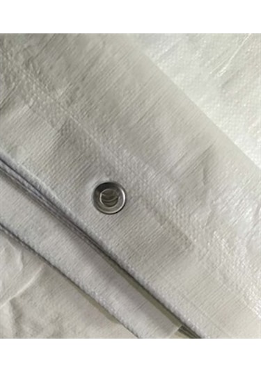 Lamineli Branda Çadır Gölgelik Su Toz Geçirmez Beyaz 3x6 Metre