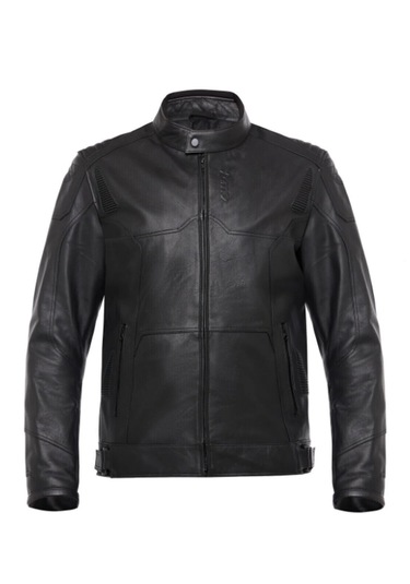 Korumalı Deri Motosiklet Montu