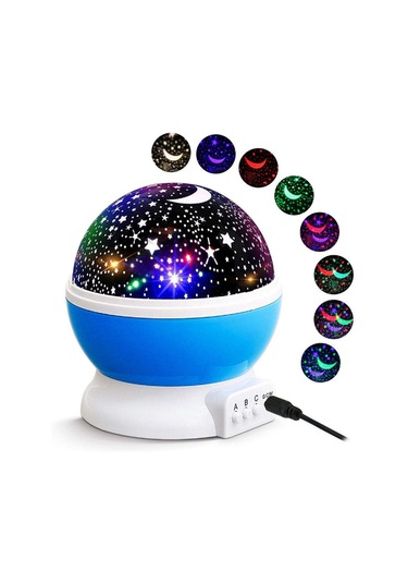 Masa Lambası Işık Küre Projektörlü Yansıtmalı Renkli Yıldızlı