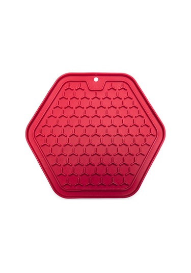 Beeztees Yavru Köpek Yaş Mama Yeme Oyuncağı, Sekizgen Şeklinde, Silikon, Pembe, 23x20cm