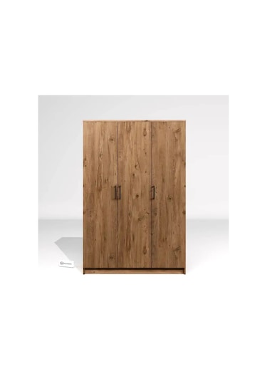 Kardelen Serisi Atlantik Çam 3 Kapaklı 5 Raflı 120 Cm Elbise Dolabı Atlantik Çam