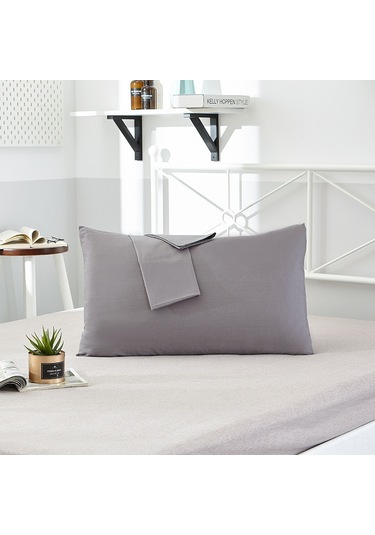 Suofeng Ev Otel Konaklama Kullanıma Uygun 40 Nehrin 13372 Saf Renkli Yastık Kılıfı Tek Kişilik Bir Çift 48 74 Derin Gri Diğer