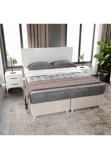 Paris 6 Kapaklı Komple Mdf Beyaz Gardırop