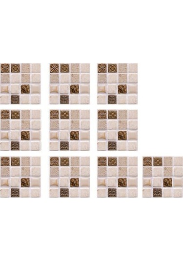 10 Adet Kiremit Etiket Üç Boyutlu Su Geçirmez Kendinden Yapışkanlı Dekoratif Dıy İşaretli Desen Duvar Çıkartma Ev Kaynağı 10cm Diğer