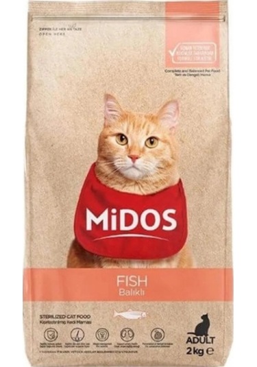 Midos Balıklı Ve Pirinçli Kısırlaştırılmış Kedi Maması 2 Kg