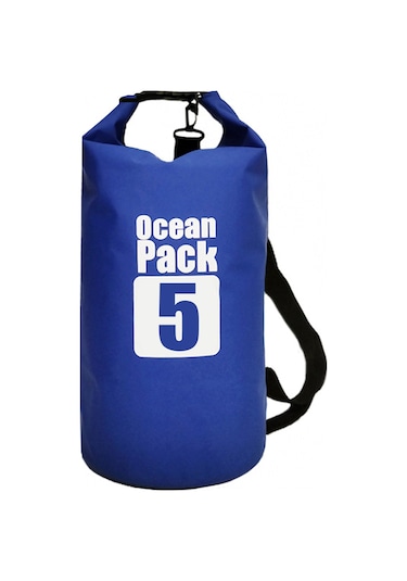 Neevoyu 5l Lacivert 500d Pvc Su Geçirmez Çanta - Kayak, Rafting İçin Dayanıklı Tek Askılı Kuru Çanta