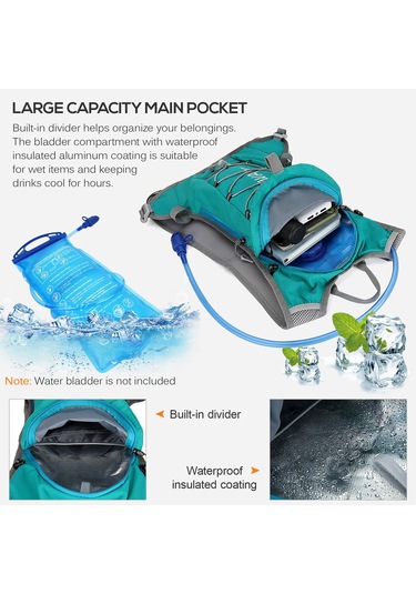 Teltree Outdoor Isı Yalıtımlı Sulama Sırt Çantası 10l - Bisiklet, Kamp, Dağcılık İçin Hafif Nilon Turuncu