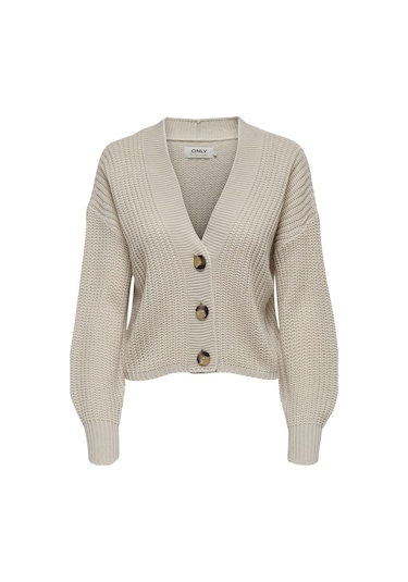 Only Onlcarol Nıce L/s Cardıgan Knt Noos 15211521 Krem 001