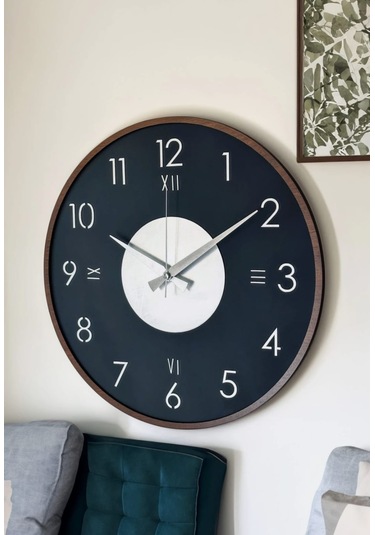 Modern Ahşap Duvar Saati Sağlam Çok Şık Ve Birarada..no:49 Çok Rekli