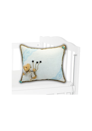 Süslebabypartystore Takı Yastığı, Keten Kumaş - Erkek Bebek Çok Renkli