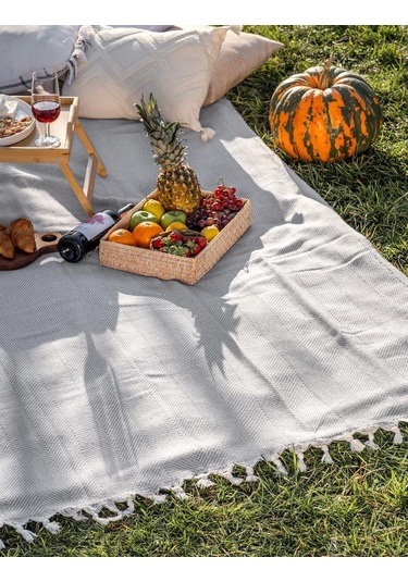 Battaniye Pamuk Miren 180x200 Cm Gri