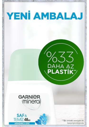 Garnier Mineral Saf&Temiz Antiperspirant Kadın Roll-On 50 ML