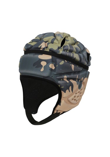 Geeroyoo Gençlik Yumuşak Ragbi Kaskı Çocuklar İçin Ayarlanabilir Futbol Ve Futbol Başlığı Hafif Koruyucu Spor Kaskı Kamuflaj Kamuflaj