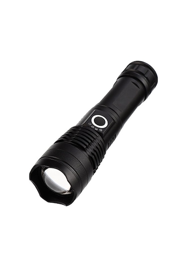 Jeemson "p50 Güçlü Led El Feneri - 600 Lümen, Şarj Edilebilir, Taşınabilir Ve Dayanıklı" Siyah