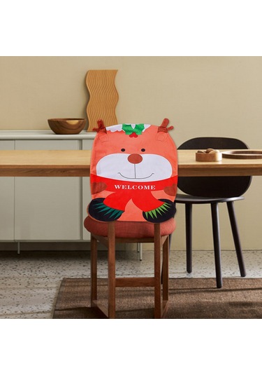 Suntek Noel Sandalye Kapak Dekor Arkalık Ev Partisi Elk Için