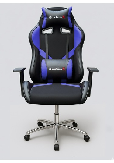 Oyuncu Koltuğu Basic Krom Ayak Mavi Renk