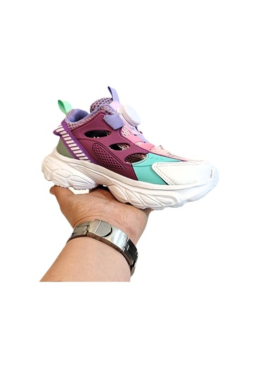 M.p One 3409 Pembe Makaralı Yazlık Kız Çocuk Spor Ayakkabı Pembe