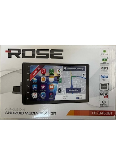 Rose Dc-8450bt- 4ram 64gb Tek Din 7" Android Double Teyp