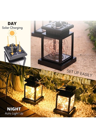 Gajeena Güneş Enerjili Cam Kavanozlı Mavi Işık, Bahçe/patio İçin Ip65 Su Geçirmez Bakır Tel Led, 8-10 Saat Süre, 2 Adet Hediye Kutusu Seti