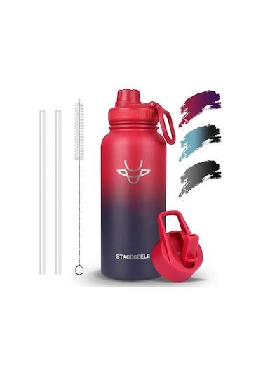 Çocuk Yalıtımlı Vakumlu Su Şişesi Hasır Kapaklı Paslanmaz Çelik Su Şişesi Erkekler Ve Kızlar Için Sızdırmaz Hafif Çevre Dostu O5bjl9 Diğer