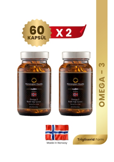 Norwegian Health Omega 3 1000 MG Somon&Morina Balık Yağı 2 x 60 Kapsül