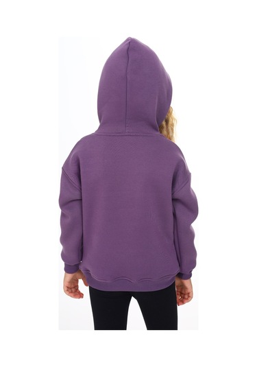 Toontoy Kız Çocuk Baskılı Sweatshirt Mor