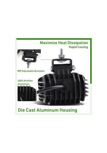 Offroad Sis Lambası Beyaz-amber Çakarsız 40w 12-30v Adet / Lass298