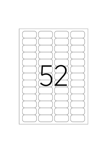 Taneks 46.4X21.2Mm Lazer Etiket Kod.2052