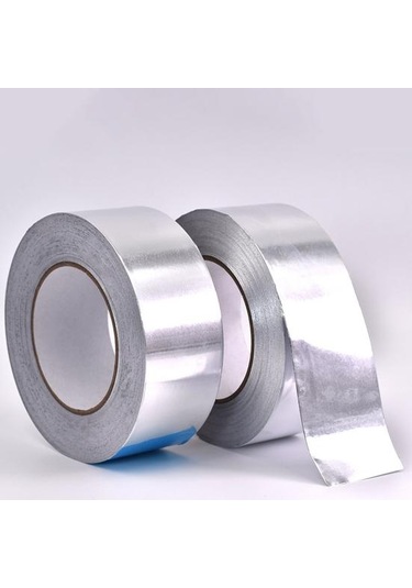 1 Rulo Isıya Dayanıklı Daha Kalın Alüminyum Folyo Yapışkan Bant Ev İçin Pratik Su Geçirmez Koli Bandı 5cm