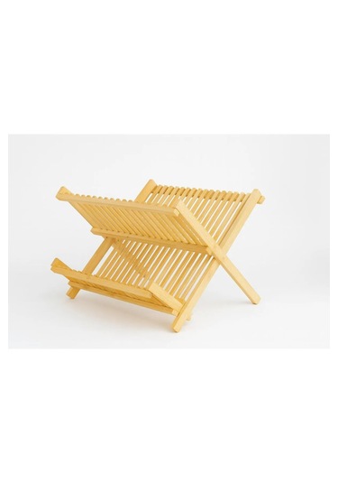 Bambu Tezgah Üstü Organizer 43x34 Cm Doğal Bulaşıklık Ve Mutfak Düzenleyici Bambu