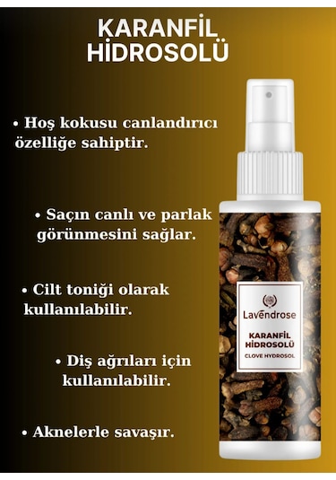Lavendrose Karanfil Suyu %100 Doğal Sivilce Ve Siyah Nokta Kar...