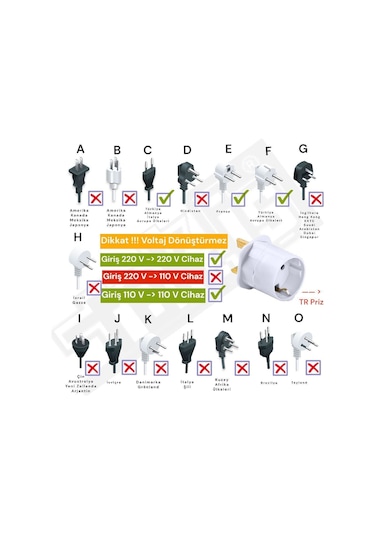 İngiliz Erkek Fişli Seyahat Adaptörü Ingiltere Arabistan Umre Hac Fişi Çevirici Priz Dönüştürücü