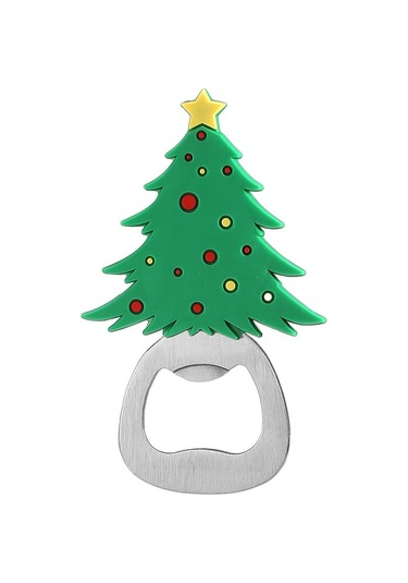 Soulader Noel Temalı Manyetik Şişe Açacağı Seti - 3 Parçalı Manyetik Kapak Açacağı Yeşil