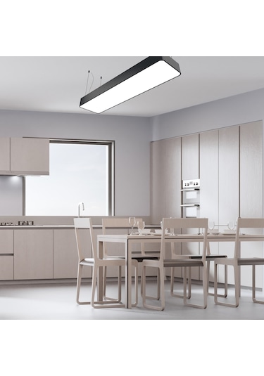 Dikdörtgen Davul Modern Led Avize Linear Armatür Lineer