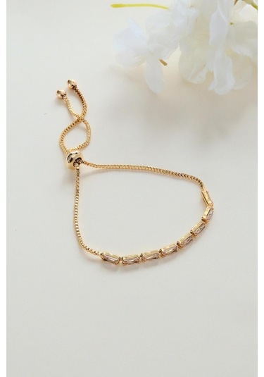 Altın Kaplama Baget Su Yolu Ayarlanabilir Çelik Bileklik Gold