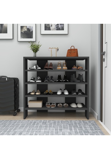 Arnetti Sargel 5 Raflı Dekoratif Ayakkabılık Antrasit